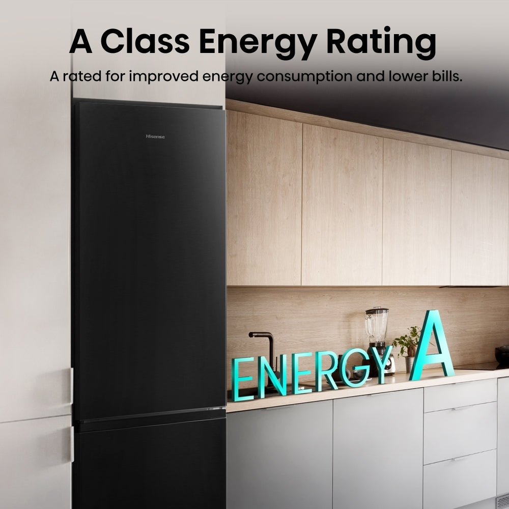 Frigorífico Combi Hisense RB440N4AFA 60/40 - Acero Inoxidable Negro