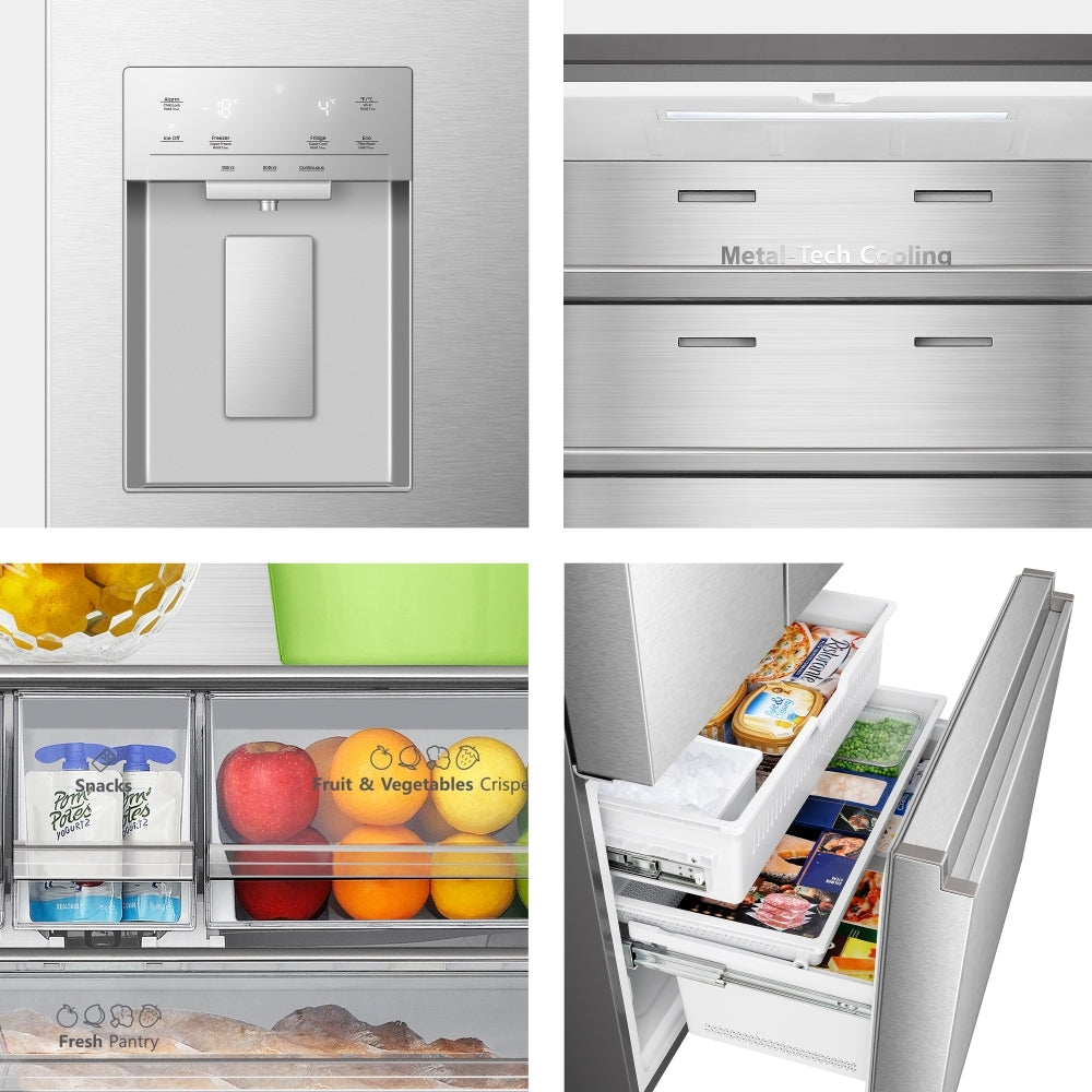 HISENSE PureFlat RF815N4SESE Smart Fridge Freezer - Stainless Steel