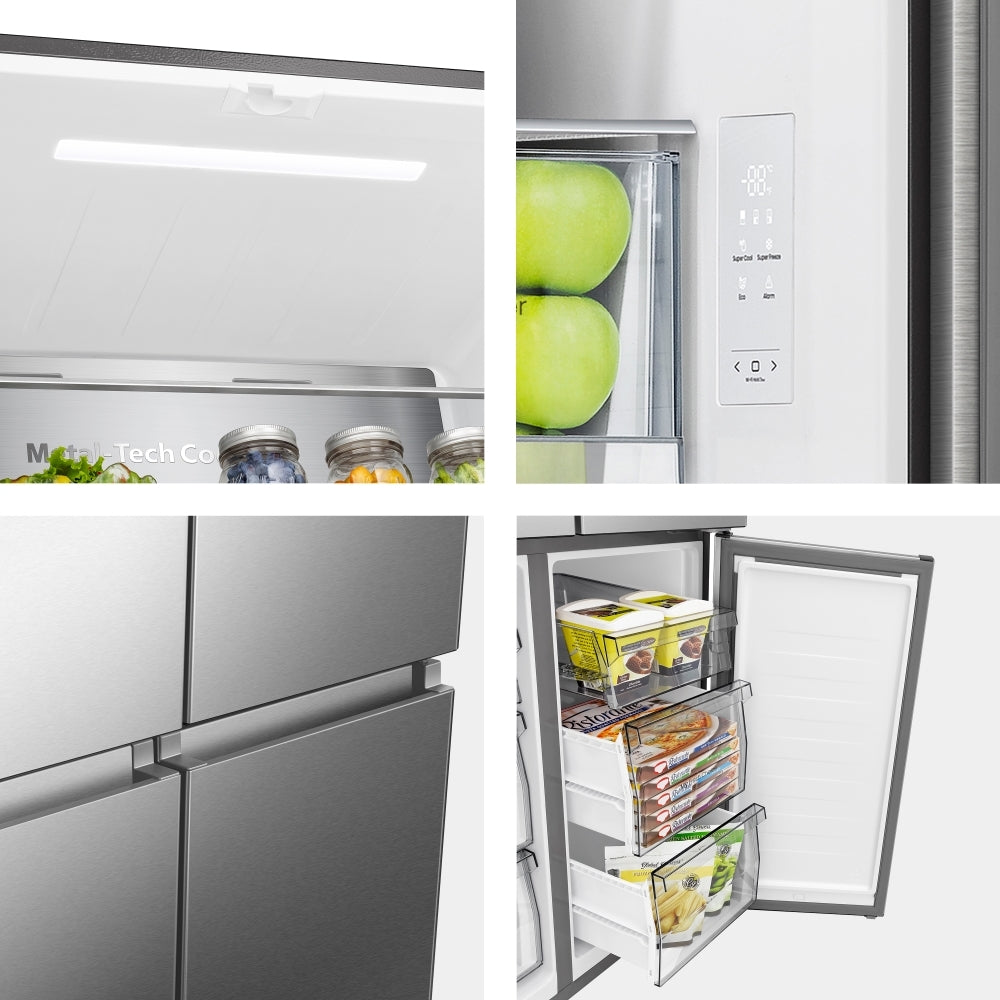 HISENSE PureFlat RQ5P470SAID Frigorífico Congelador - Acero Inoxidable Plateado