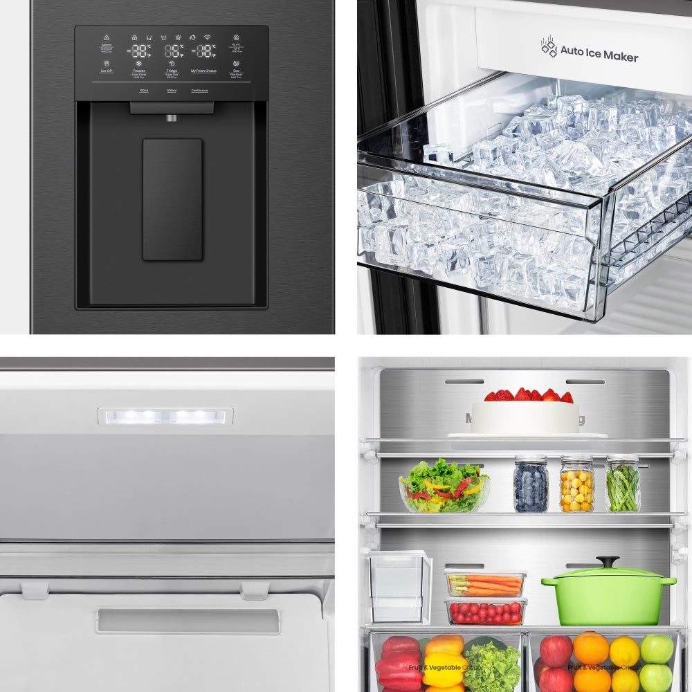 Frigorífico Congelador HISENSE PureFlat Slim RQ5P470SYFD - Negro