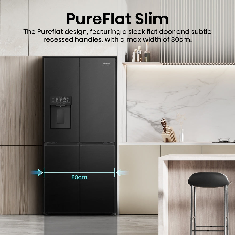 Frigorífico Congelador HISENSE PureFlat Slim RQ5P470SYFD - Negro