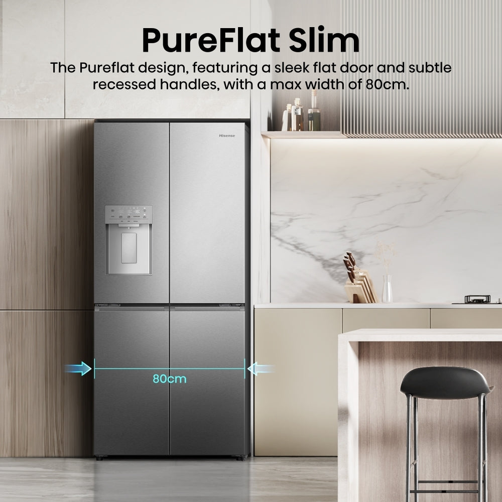 Frigorífico americano HISENSE PureFlat Slim RQ5P470SYID - Plata