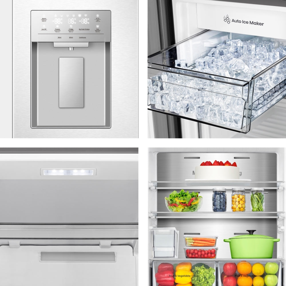 Frigorífico americano HISENSE PureFlat Slim RQ5P470SYID - Plata