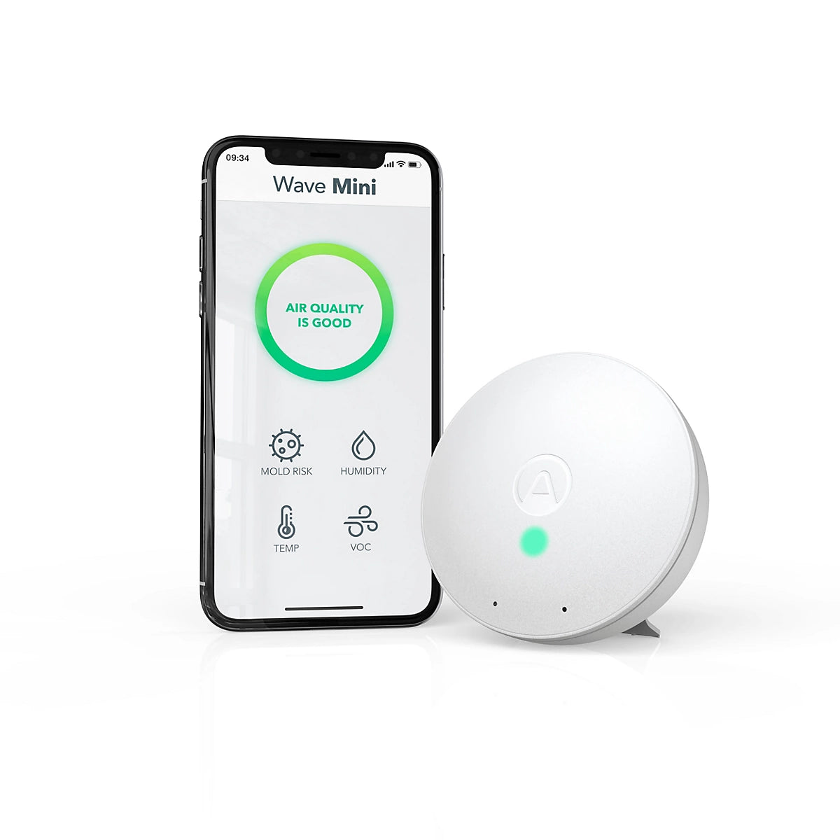 AIRTHINGS Wave Mini Indoor Air Quality Monitor