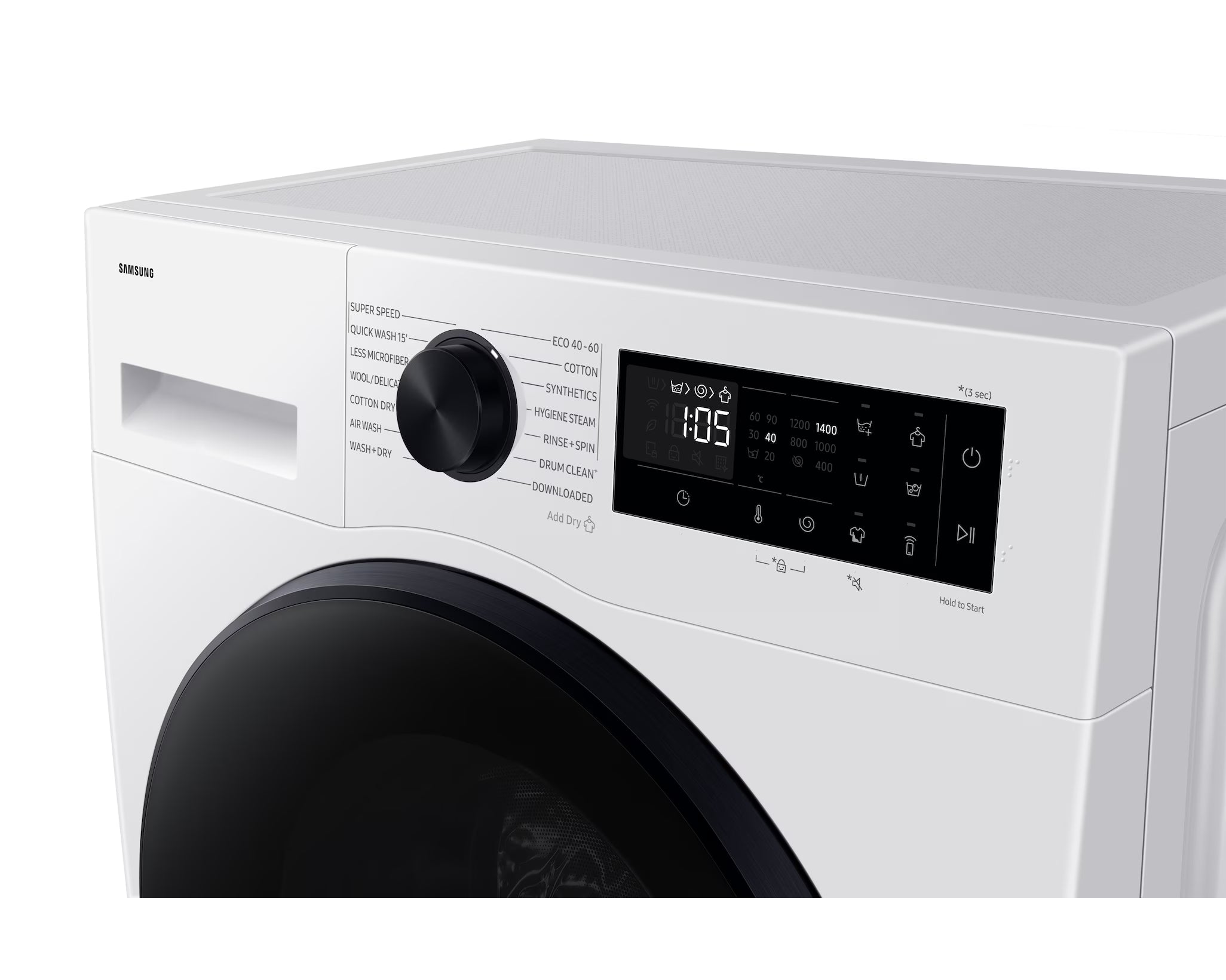 SAMSUNG Series 5 AI Energy Ecobubble WD90HG5U34BXEU WiFi-enabled 9 kg Washer Dryer - Stainless Steel