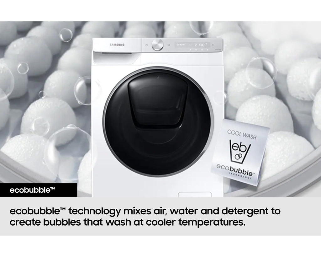 SAMSUNG Series 5 AI Energy Ecobubble WD90HG5U34BXEU WiFi-enabled 9 kg Washer Dryer - Stainless Steel